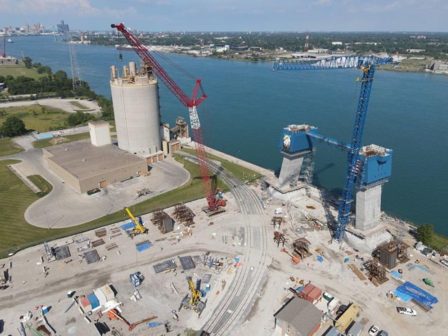 Construction crews in Detroit, Mich., and Windsor, Canada, are working through the winter on the $5.7 billion (CDN) Gordie Howe International Bridge project.
(Gordie Howe International Bridge Project photo)