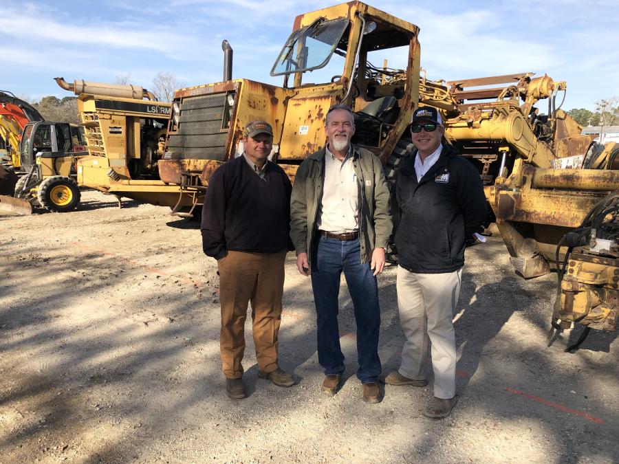 (L-R): Robert Armstrong, Armstrong Equipment in Columbia; Rick Thain, Southern Quality Equipment in Lexington, S.C.; and Colin Thain of Jeff Martin Auctioneers.
