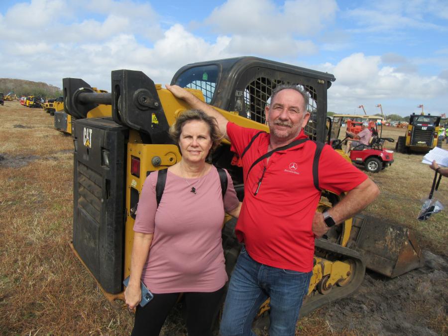 Manuela and Franz Buechler of Buechler Farms were at the auction looking for skid steers. 