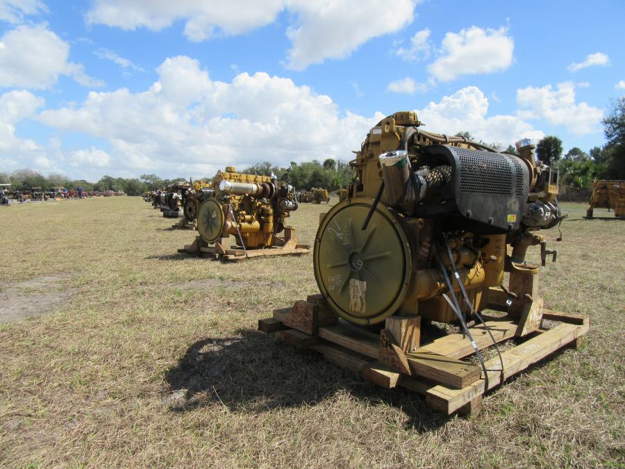 Acres of engines were featured at the Yoder & Frey auction. 