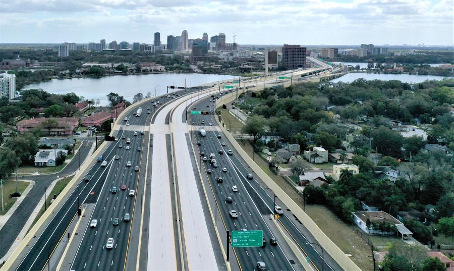 The express lanes, which run two in each direction, are an innovative solution to address traffic congestion for a region that sees more than 220,000 vehicles drive through a day, and provide motorists with more reliable travel options.