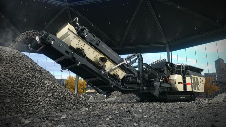 The Nordtrack I1011 crusher is transported on a standard trailer, making it cost-effective and quick to move between sites.