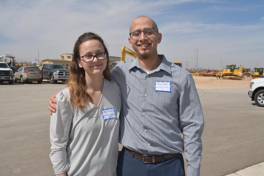 Angela Hammond and Kevin Flores, both of  Allen Butler Construction,  a mid-sized heavy highway civil construction company based in Ransom Canyon, just east of Lubbock. 
