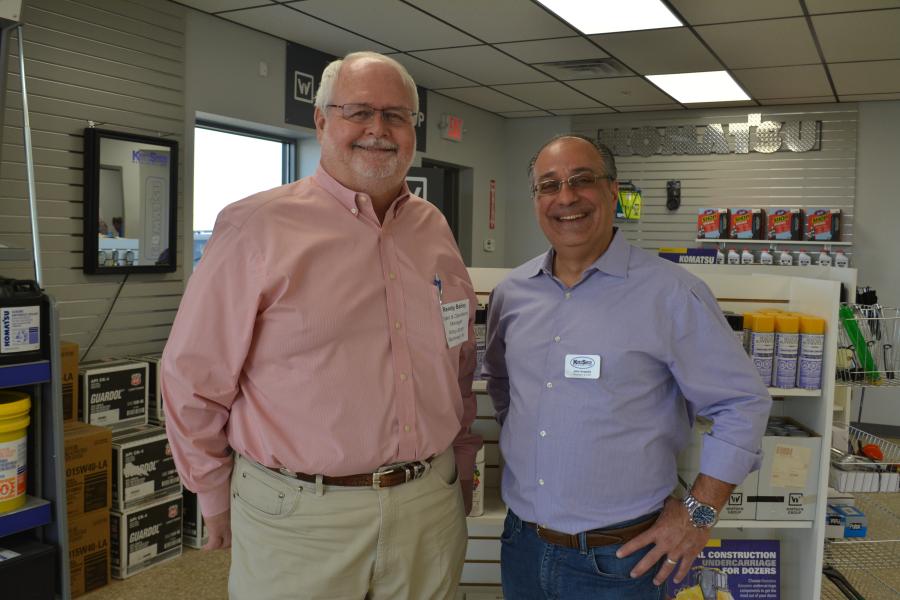 Randy Bailey (L), Odessa/Midland sales and operations manager of Kirby-Smith, caught up with KSM President and CEO John Arapidis.
