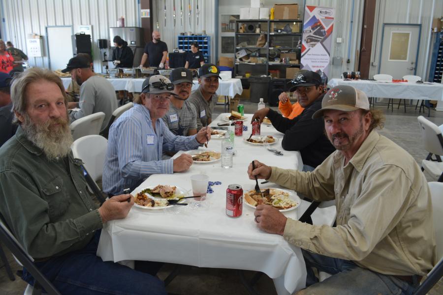 A group of Utility Contractor of America employees took time out to enjoy some good Texas barbecue, courtesy of KSM.
