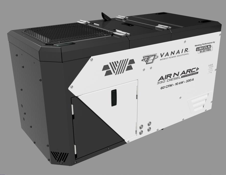 The new Air N Arc 330 Diesel will have 50 percent more air power, 43 percent more electric power, improved jump-starting performance, enhanced features, and now dramatically increased multi-process weld capability, all in an attractive, quieter compact package, according to the manufacturer.