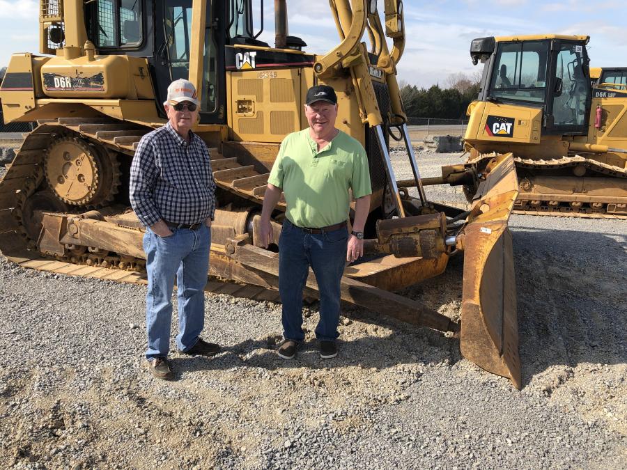 Dale Nunnery (L) and Danny Hodges, both of Shenandoah Mills in Lebanon, Tenn., were hoping to take home this Cat D6R.