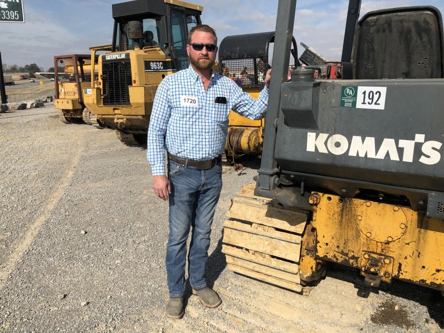 Brandon Robbins of Mountain Grading in Crossville, Tenn., looked over this Komatsu dozer and thought it would suit his needs.
