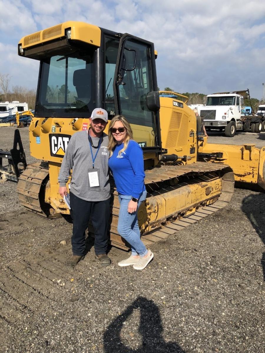 Shaun and Kimberly Stroble of B&D Metal Recyclers in North Charleston, S.C., were hoping to take home this Cat D5K LGP dozer.