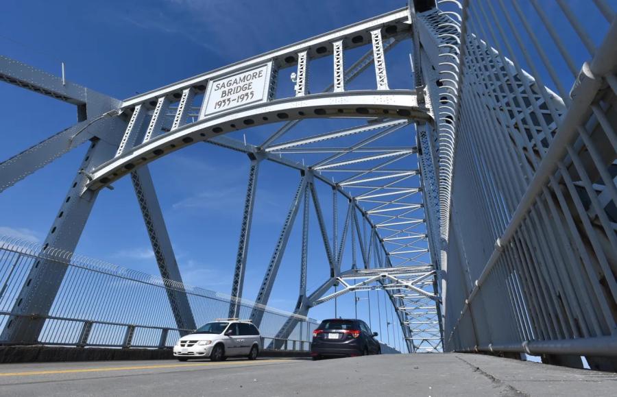 The U.S. Army Corps of Engineers is working with state transportation officials to apply for $1.5 billion in federal infrastructure money to replace the aging Sagamore and Bourne bridges. (Steve Heaslip/Cape Cod Times photo)