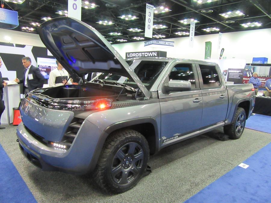 Lordstown Motors Corp. brought this version of the company’s electric truck to display at the show.