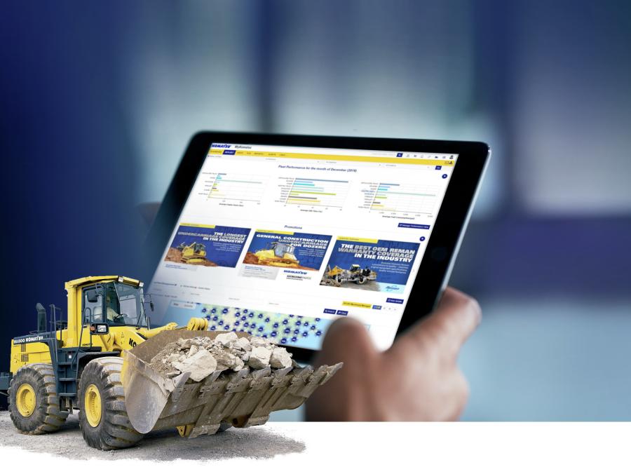 With Komatsu’s comprehensive digital hub, My Komatsu, contractors can get easy-to-interpret visual analyses of data collected from numerous sources displayed on easy-to-read dashboards.