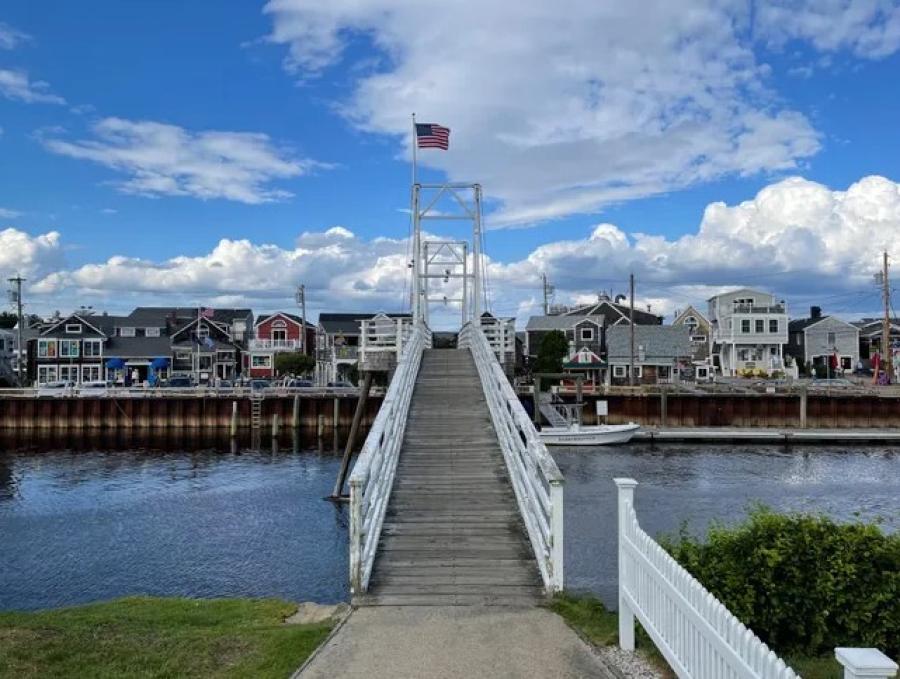 The Perkins Cove Bridge in Ogunquit, Maine, pictured here on July 30, 2021, crosses from a residential area to waterfront shops and eateries. (Steven Porter photo)