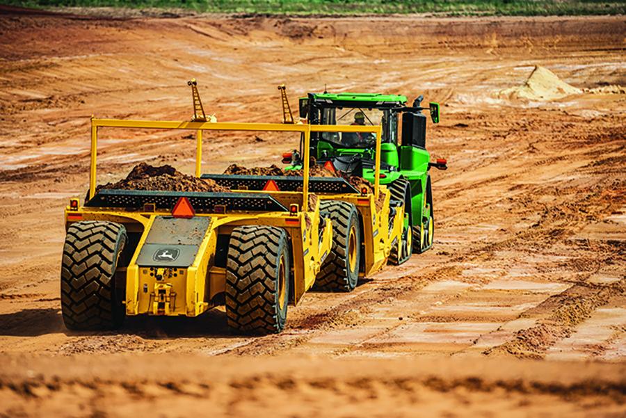 The earthmoving productivity system technology takes images from inside the scraper and displays them to the operator, all while calculating the yardage being loaded in real time.