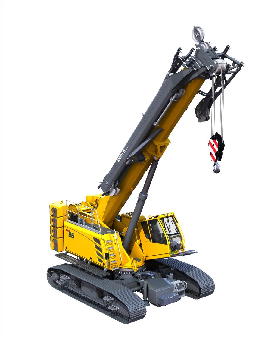 Without the need for outriggers, the GHC85 can quickly move from one static pick to the next. Its ability to maintain 100 percent pick-and-carry capabilities on inclines up to 4-degrees makes it suitable for repetitive utility work, such as setting poles, moving solar panels or setting up larger cranes.