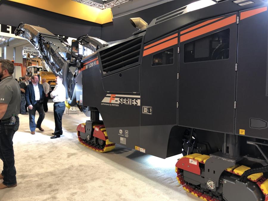 Wirtgen introduced this W120Fi milling machine. It features excellent comfort and visibility and in the automatic mode, the Mill Assist machine control system always selects the operating strategy with the best balance between performance and costs. 