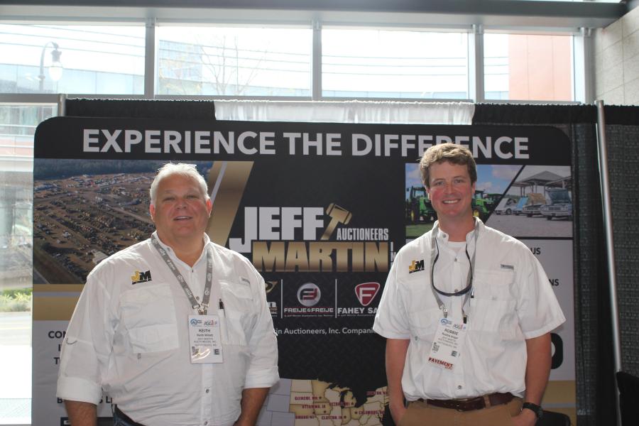 Jeff Martin Auctioneers had Keith Willette (L), territory sales representative, and Robbie Angel, national account sales manager, work the show.