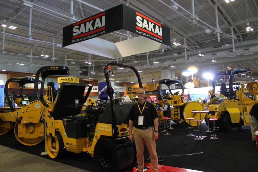Eric Booth, product training & marketing manager of Sakai, Adairsville, Ga., is ready to discuss the newest safety features from Sakai inclusing the auto brake assist system and Guardman safety system.