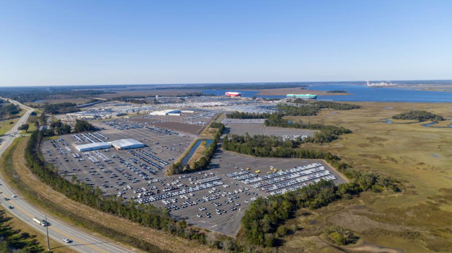 The Georgia Ports Authority plans upgrades to the Port of Brunswick including a fourth berth at Colonel’s Island Terminal, 85 additional acres for auto processing and 360,000 sq. ft. of new warehousing. (Georgia Ports photo)