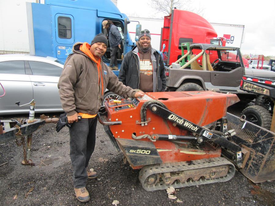 Niceworks Landscaping’s Dwayne Fitzgerald (L) and James Long of JAJ Management hoped to find some equipment bargains at the auction.
