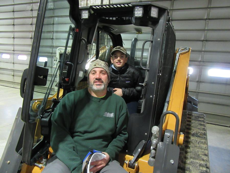 Chris Piscitello of C.P. & S. Cement Construction and son, Charlie, (in cab), attended Southeastern Equipment Company’s North Canton event to learn more about the Case TV620B compact track loader. 