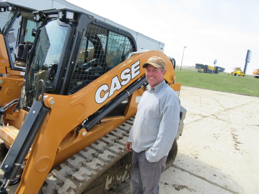 Mike Yoder of Michael Yoder Construction was on hand to try out the Case TV620B compact track loader. 