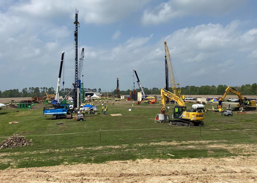 The three-day program offered by the Pile Driving Contactors Association (PDCA) at a
donated construction yard and shop in Duson, La., included a full day of classroom
instruction followed by two days of hands-on field training on a diverse array of deep
foundation equipment valued at more than $10 million.