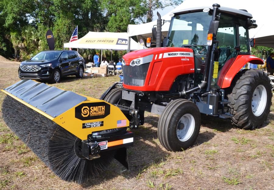 Static displays of products available from Kelly Tractor were scattered around the course.  