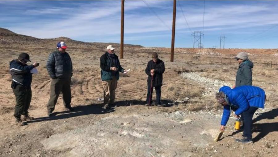 The paleontological assessment of the Mill Canyon Dinosaur Tracksite found that damage did occur during the preliminary stages of construction in late January 2022. (Bureau of Land Management photo)