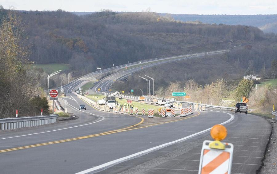 The southern end of the four-lane section of U.S. Route 219 in Meyersdale is shown on Nov. 4. (John Rucosky/Johnstown Tribune-Democrat photo)