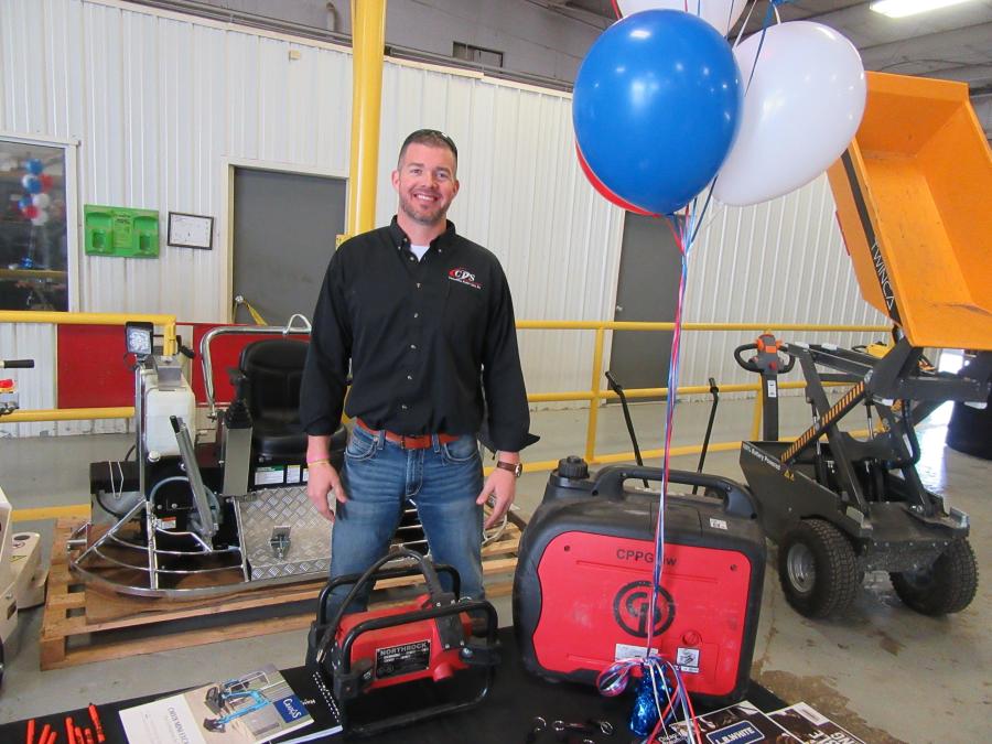 Jesse Wendt, manufacturer’s representative of Construction Product Sales (CPS), spoke with attendees about the many equipment lines offered for rent from Southeastern Equipment Company. 
