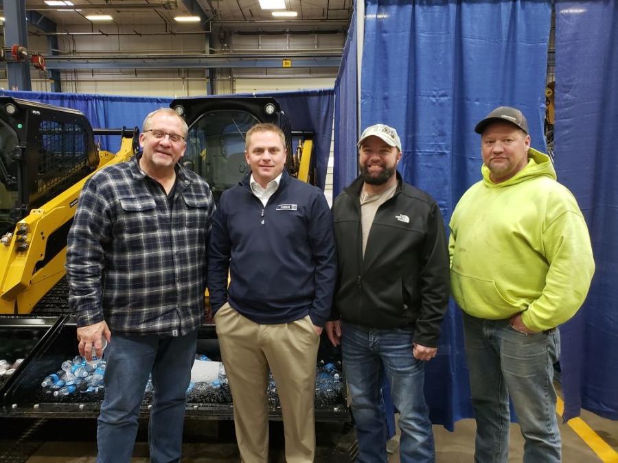 (L-R) are Mike Hassemer of A-1 Express Trucking; Chris Kline of Fabick Cat; Nate Bleskacek of A-1 Excavating; and Gary Kramschuster of A-1 Excavating.
