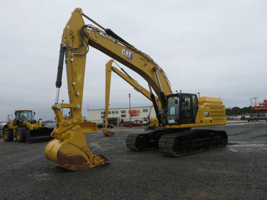 Some of the Cat machines on display included a 313 small excavator and a 349 large excavator.
