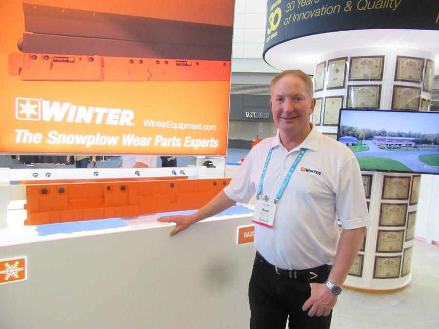 Kent Winter greets attendees at the Winter Equipment booth.
