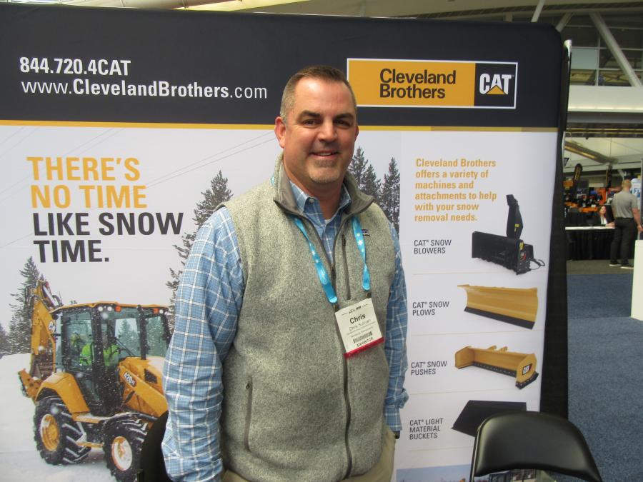 Chris Sullivan of Cleveland Brothers’ spoke with attendees about the benefits of Caterpillar snow maintenance equipment.
