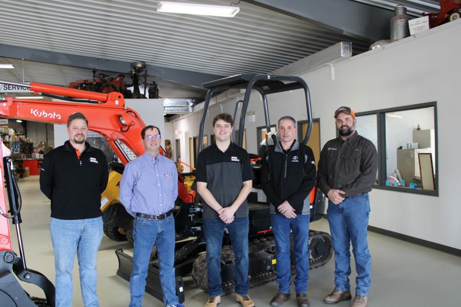(L-R) are Dave Olver, sales — Kubota product manager; Earl Marshall, president; Michael Montambault, marketing; Tim Corcoran, branch sales and rental manager; and Bobby VanBlarcom, sales — used equipment manager