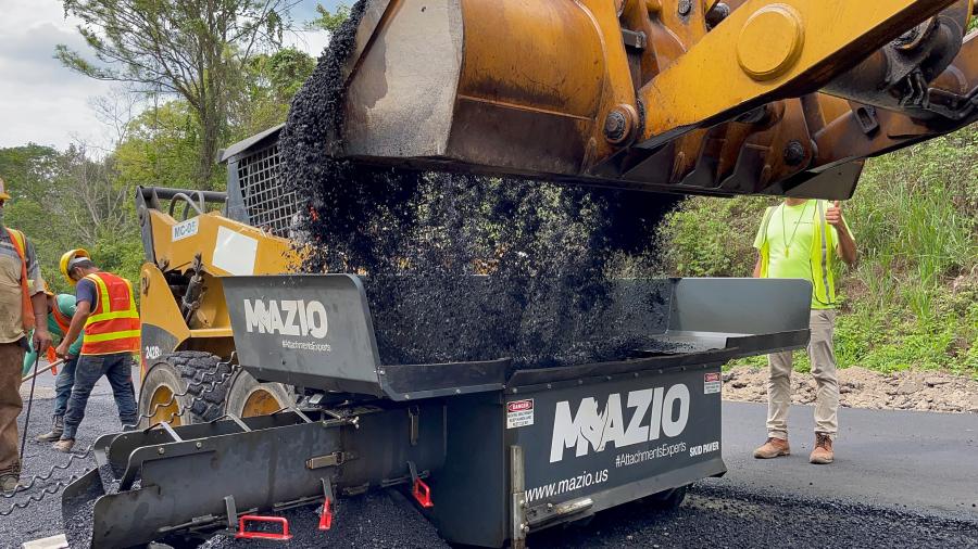 The SKID Paver can be operated forward and backward from cab or via a wireless remote control, which provides the operator a complete view of the work in front of the paver.