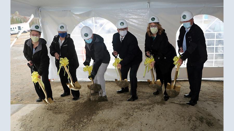 CA Dean and Northern Light Health leaders and staff gathered with donors, local and regional officials and community members to break ground on the Moosehead Lake Region’s new hospital. (Northern Light Health photo)