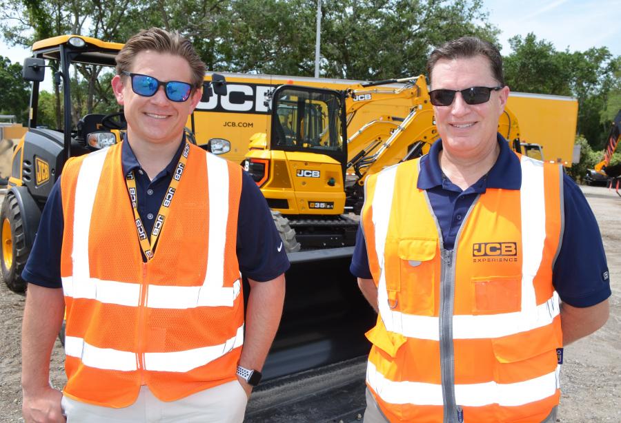 Ready to get the event under way are Briggs JCB’s Tampa Operations Manager Dylan Zobkiw (L) and Sales Manager John Hofmeyer.

(CEG photo)