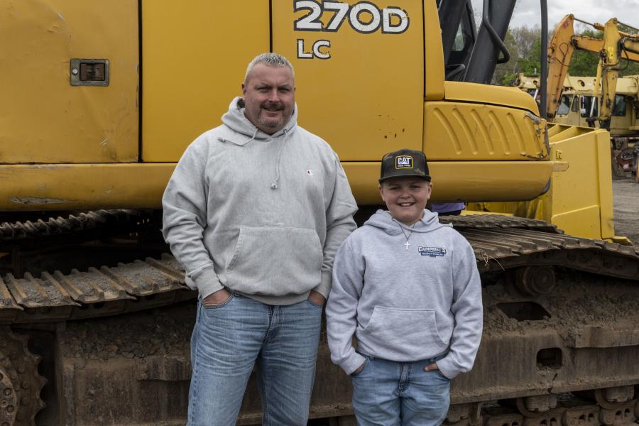 Brian Campbell (L) and son, Bradyn, of Naughton in Boston attended the auction for the second time.
(CEG photo)