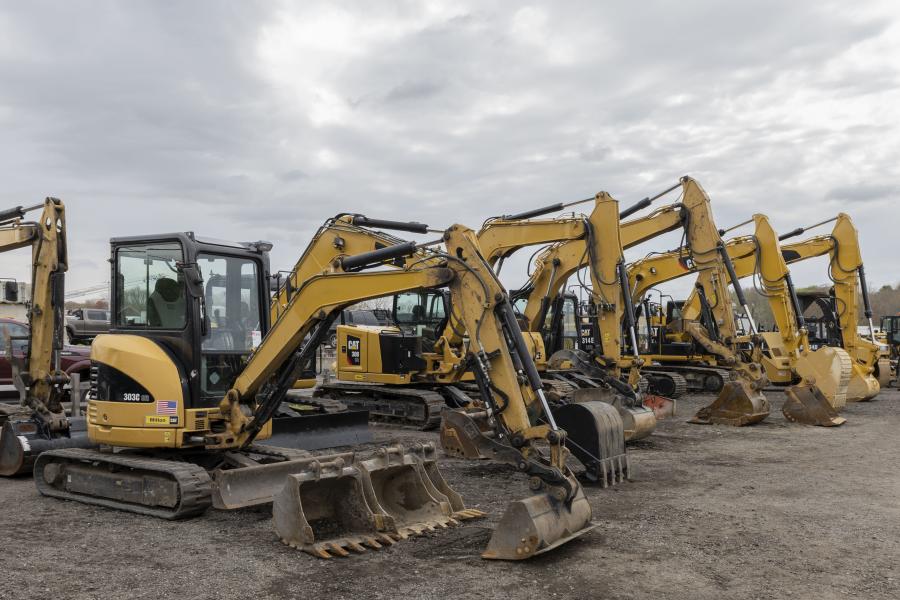 A wide variety of Caterpillar excavators with buckets went up for bid.
(CEG photo)