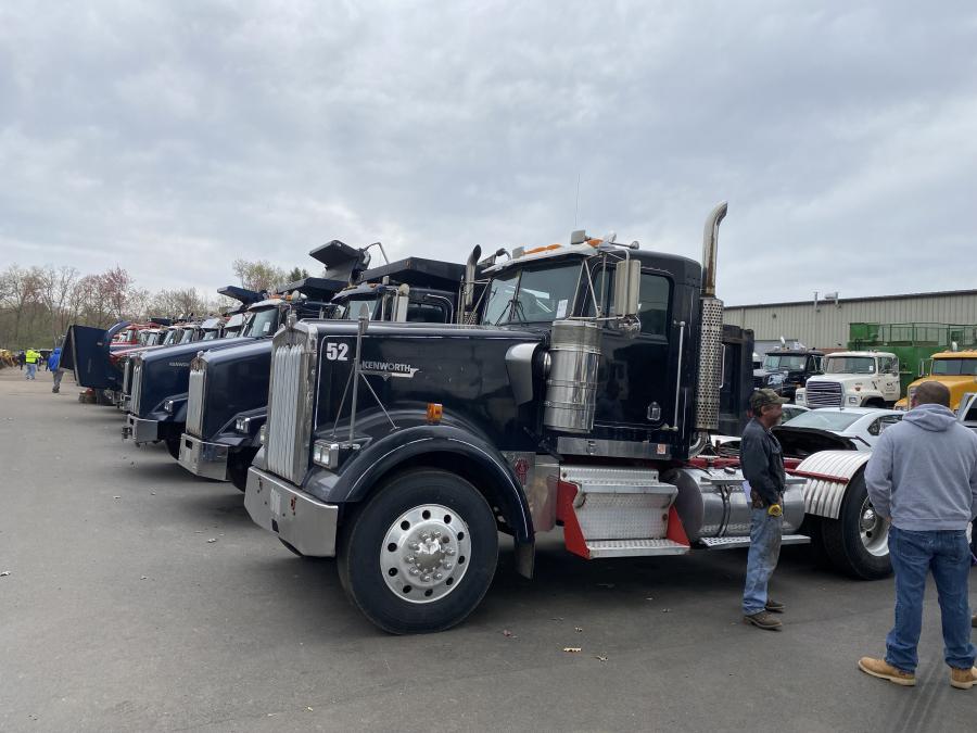 A nice lineup of construction trucks was ready to go to work for new owners.
(CEG photo)
