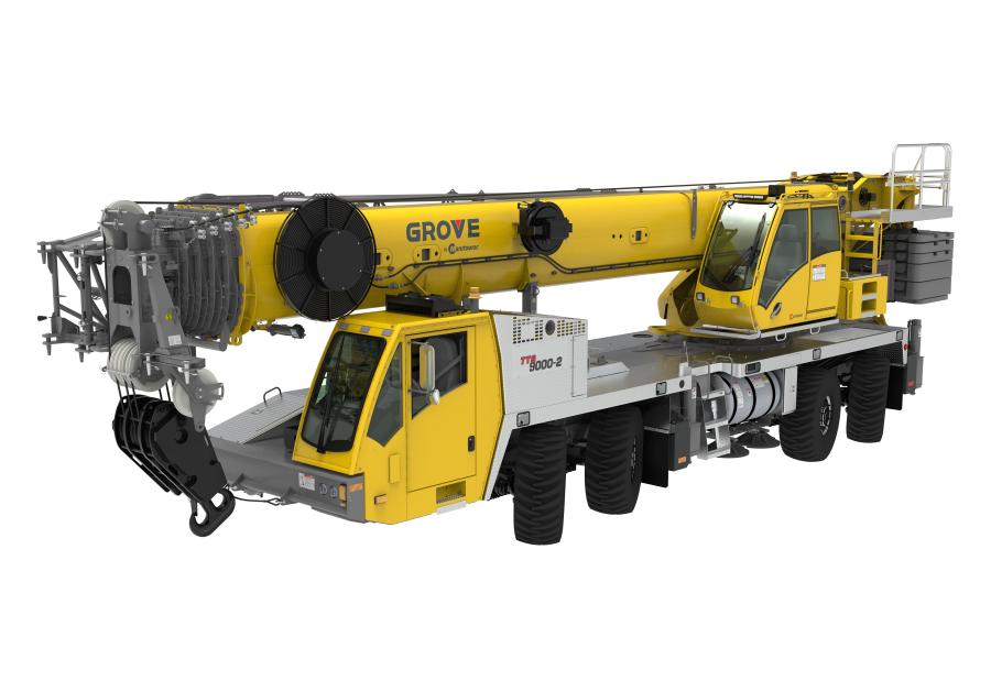 The 115 ton capacity truck crane features an automated steering system that helps operators navigate challenging driving conditions, whether on congested urban job sites or small backcountry roads.
