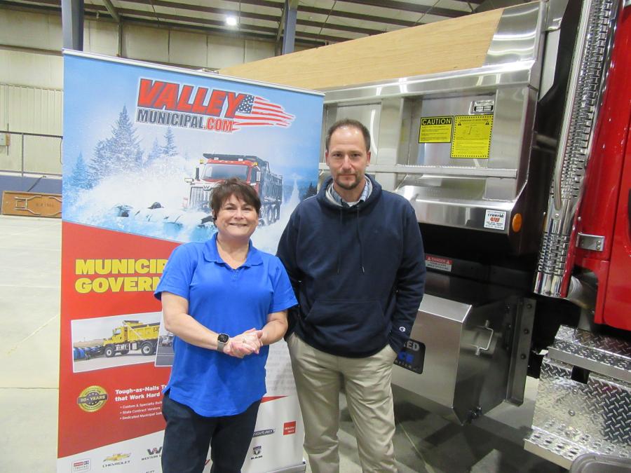 Valley Truck Centers’ Jenny Loveland, government fleet sales manager, and Greg Simonic, government and municipal manager, spoke with attendees about the dealership’s trucks and equipment.
(CEG photo)