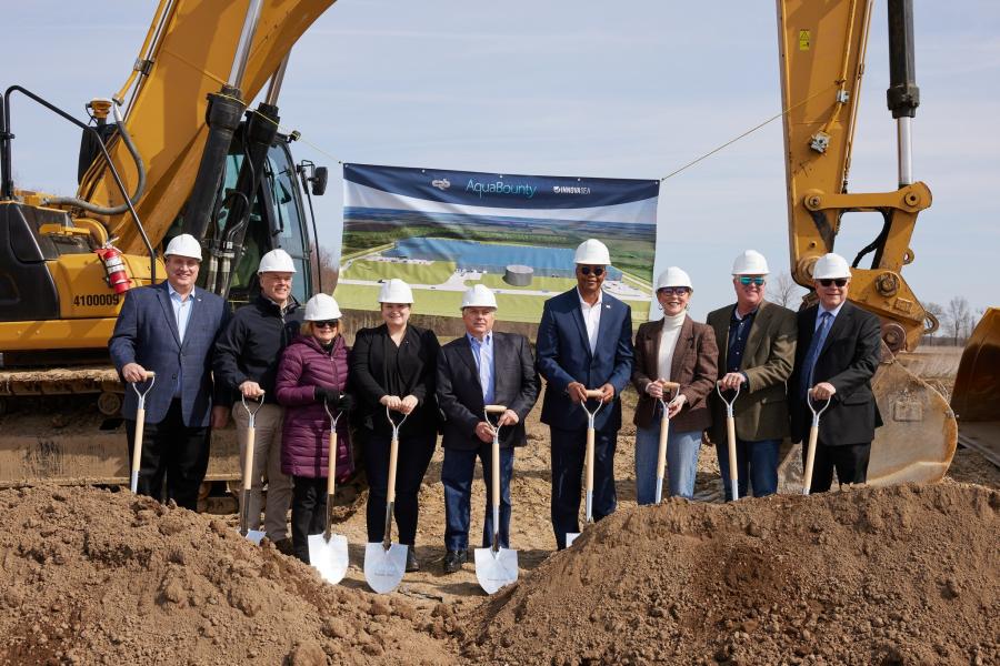 AquaBounty was joined at the groundbreaking event by partners CRB, Innovasea, local and government officials and key Ohio economic development leaders.
(AquaBounty photo)