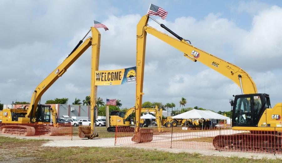 The stage was set on a beautiful Miami day for the Kelly Tractor Cat Operator Challenge. 
(CEG photo)