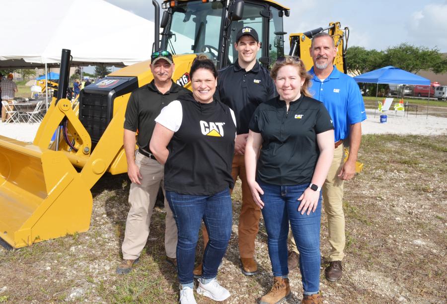 Great support for the event rolled in from Caterpillar representatives, (L-R) including Jason Hurdis; Jessica Nunley; Parker Welch; Cara Reginald; and Bill Taylor. 
(CEG photo)