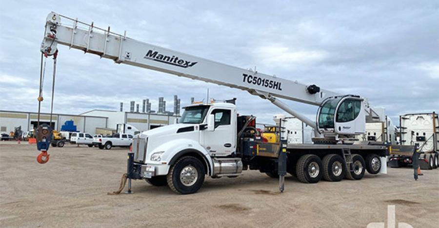 2019 Kenworth T880 Manitex TC50155HL 50-ton straight boom truck —  $410,000