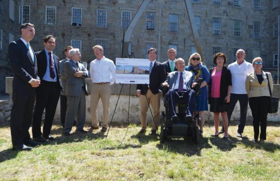 A groundbreaking ceremony was held in West Warwick to celebrate the start of redeveloping the historic Arctic Mill. (photo courtesy of The Kent County Daily Times)