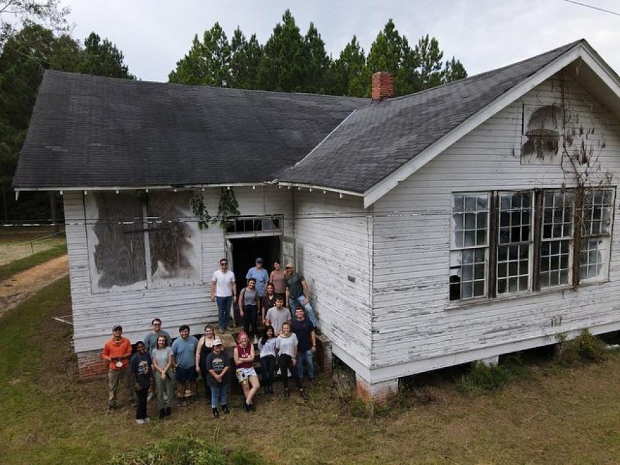 A multidisciplinary Auburn University research team will utilize money from a National Park Service grant to work with a preservation contractor to stabilize the Tankersley Rosenwald School in Hope Hull, Ala., complete a Historic Structures Report and develop a preservation scope of work for rehabilitation of the exterior of the historic building. (Photo courtesy of Auburn University website)